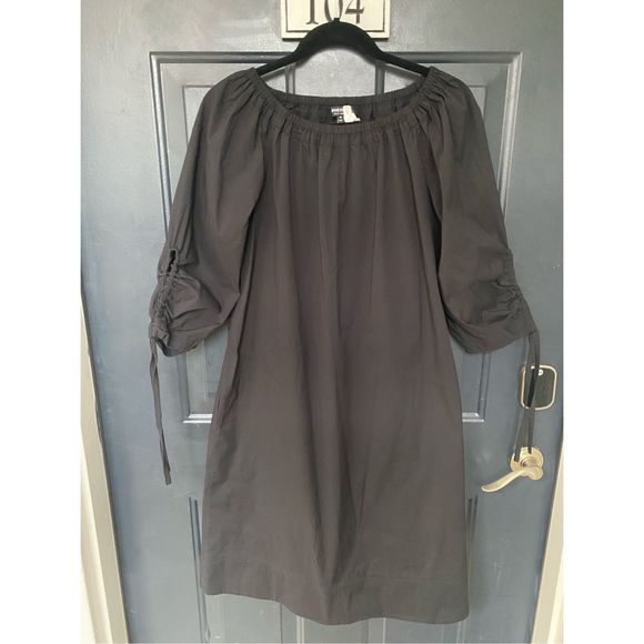 Lafayette 148 New York *Keene A-Line Black Dress, Women's Size Medium, MSRP $598 - Picture 5 of 11